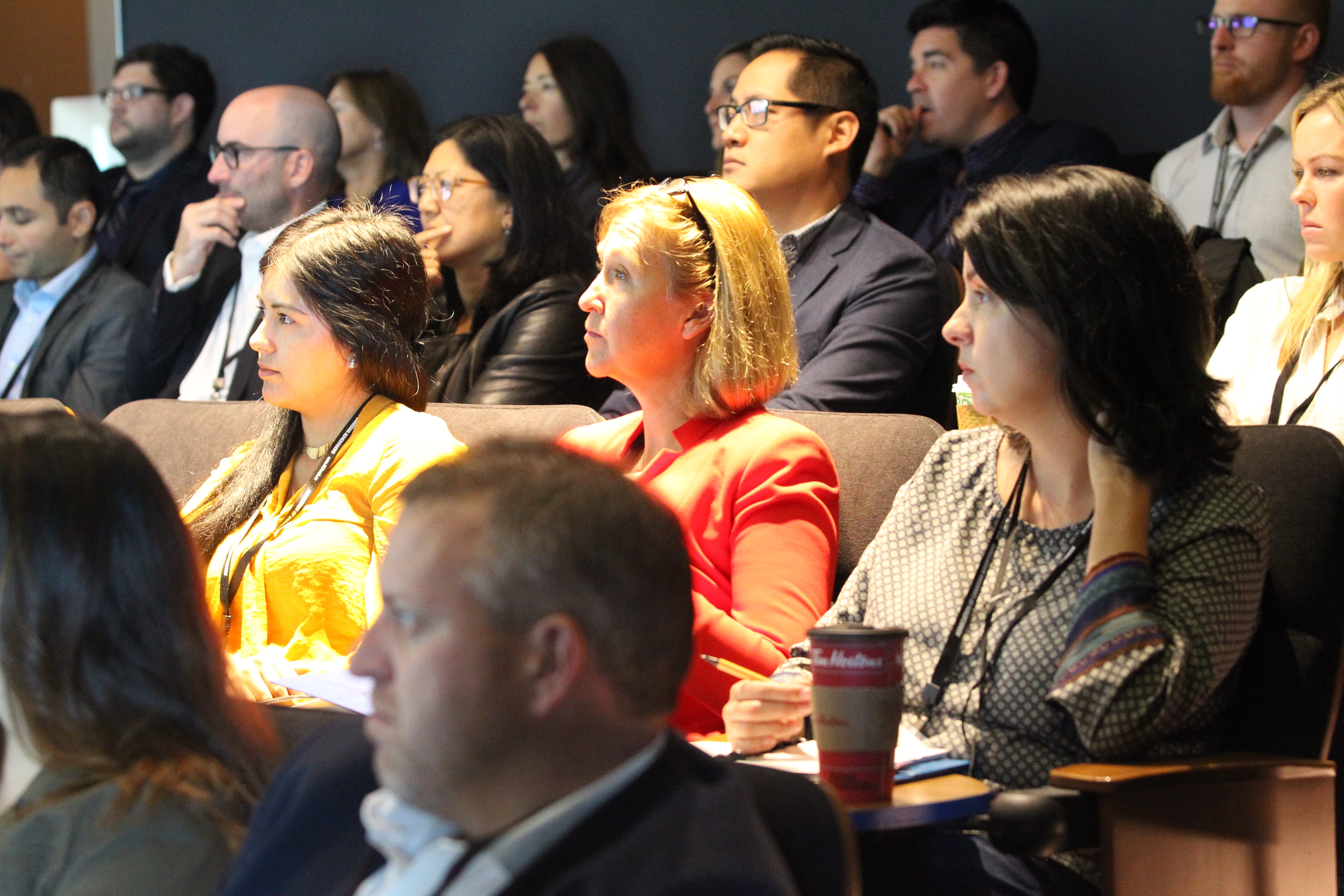 Delegates listen intently to Mario Simon’s presentation