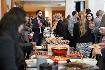 Guest mingle after the conference