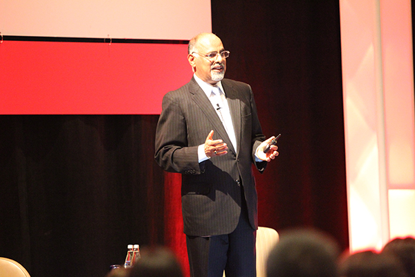 Raja Rajamannar, Chief Marketing & Communications Officer, Mastercard, addresses the audience
