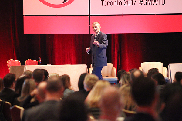 Ivan Pollard giving a speech