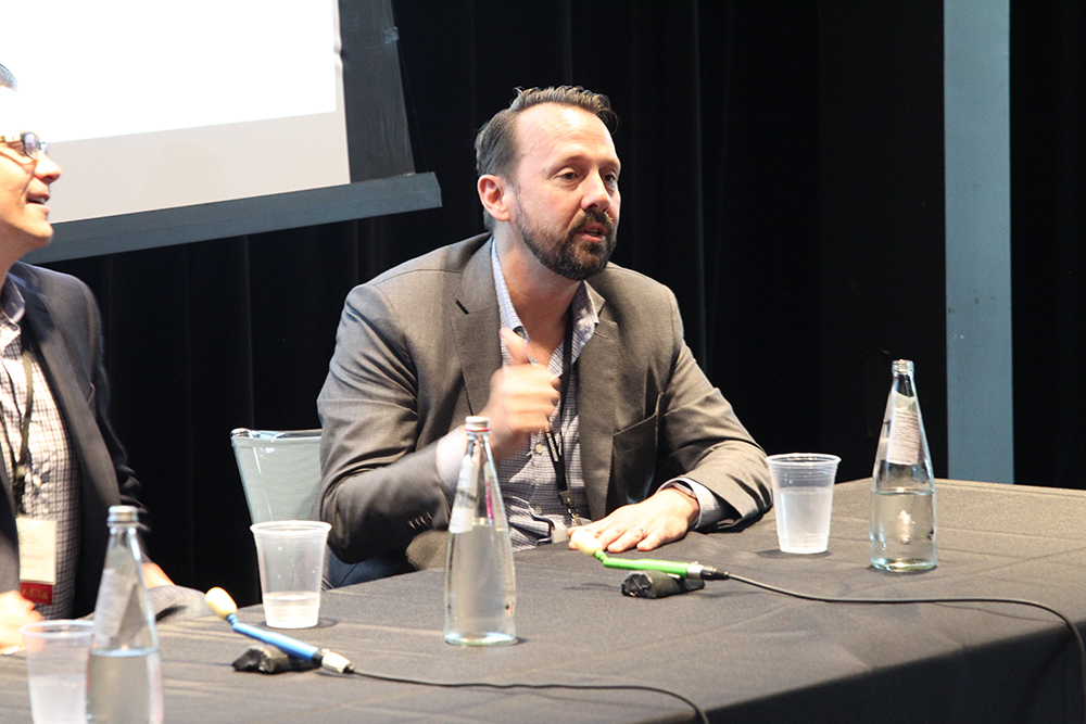 Panelist Jeff Marchand responds to a question