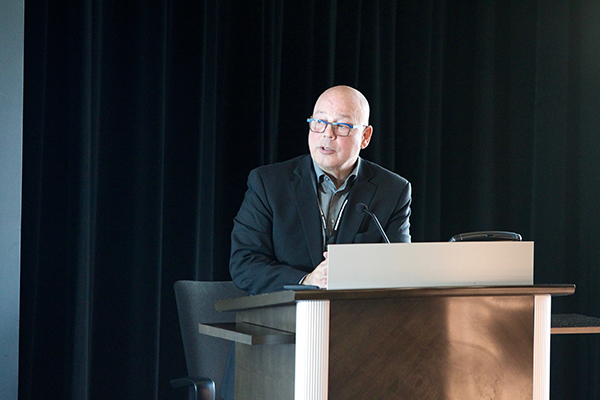 Ron Lund speaking at Corus
