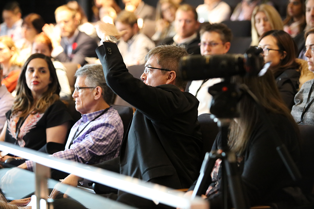 Feargal Connor, CEO Mediaoptimise, asks a question