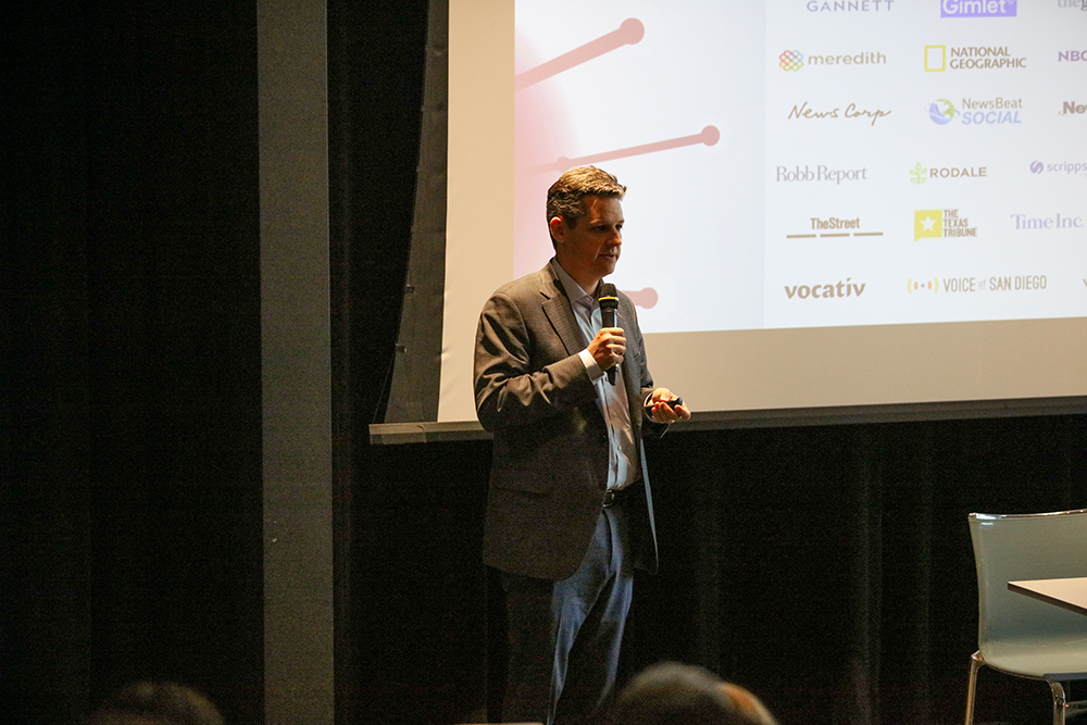 Jason Kint, CEO of Digital Content Next, addresses the audience